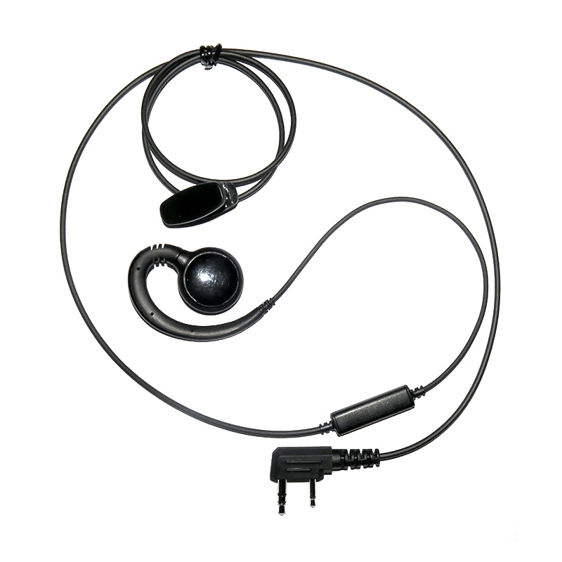 07834K1 07834K1 - Mini Ear Hook Headset Inline Push-To-Talk with K1 Termination