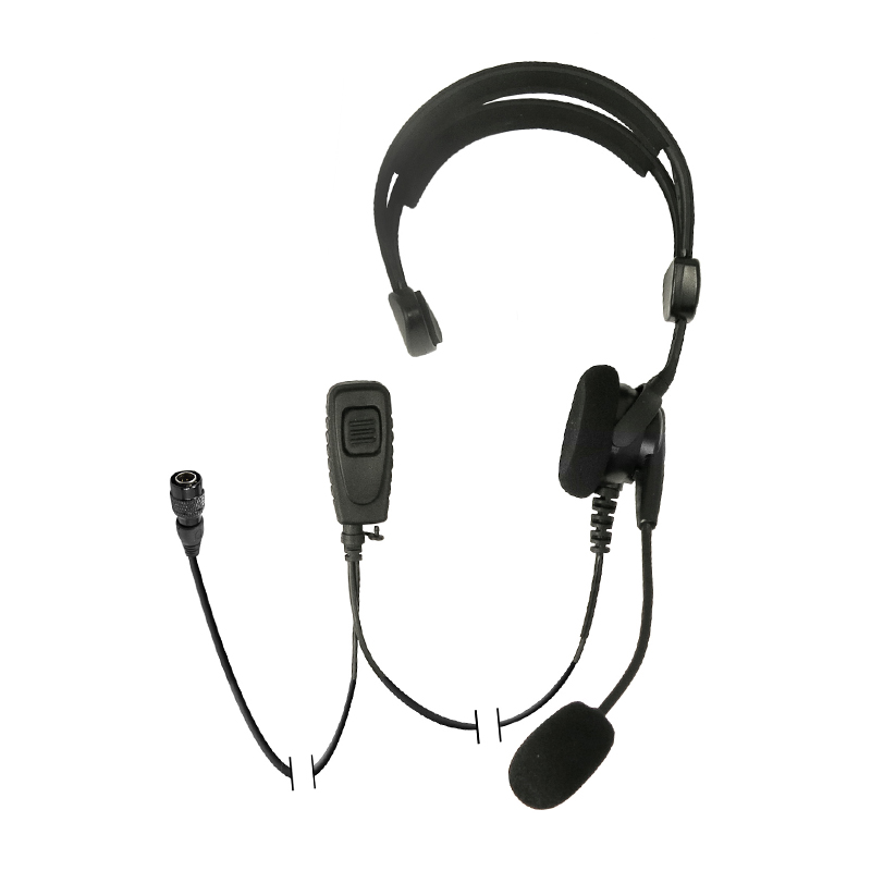 07844H 07844H - Light Weight Single Ear Headset (Boom Mic and Inline Push-To-Talk with H Termination)